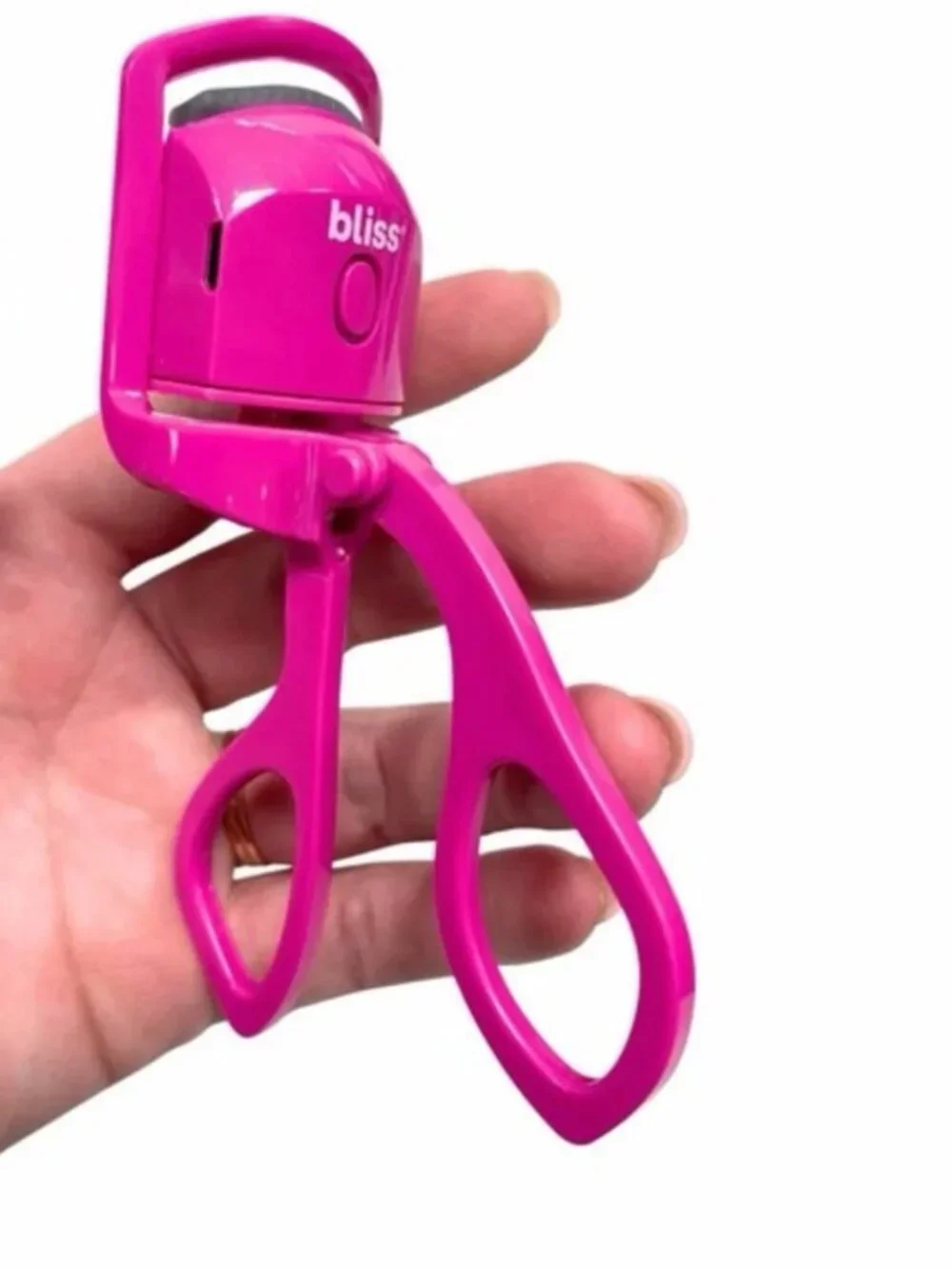 Bliss Pink Tip Top Shaped Heated Eyelash Curler NEW